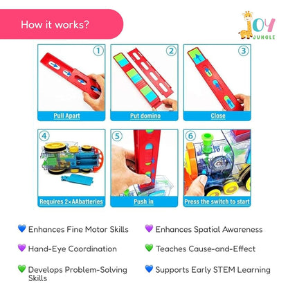 Train Toy Domino Set for Kids | BPA Free Plastic with Sound Effects